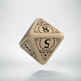 D8 Steampunk Beige & black Die