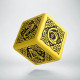 D6 Celtic 3D Yellow & black Die