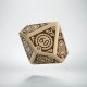 D100 Steampunk Clockwork Beige & brown Die