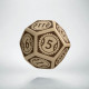 D12 Steampunk Clockwork Beige & brown Die