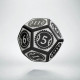 D12 Steampunk Clockwork Black & white Die