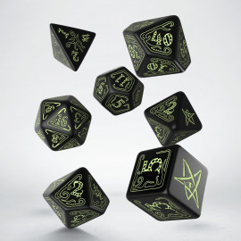 Call of Cthulhu Dice Black & glow-in-the-dark Dice Set (7)