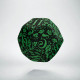 D12 Forest Green-black die