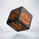 D6 Halloween Pumpkin Black & orange die