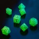 "Digital" Glowing Dice Set