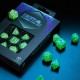 "Digital" Glowing Dice Set